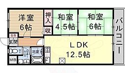 サンクリエート 2階3LDKの間取り
