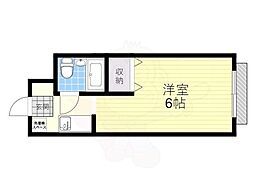 JR東海道・山陽本線 草津駅 徒歩18分の賃貸マンション 5階1Kの間取り