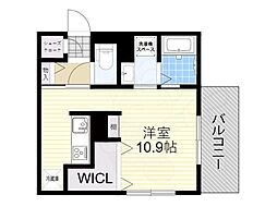 アルタ西渋川ビュー ワンルームの間取図画像