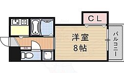 メゾン東大津 1Kの間取図画像