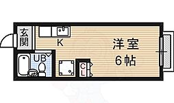 コーポ幸 1Kの間取図画像