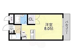 マンション白崎 ワンルームの間取図画像