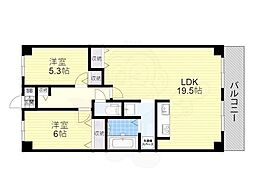 CUREZZA瀬田西 2LDKの間取図画像