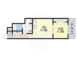 フォレスト矢倉 1LDKの間取図画像
