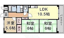 ガイア萱野浦 3LDKの間取図画像
