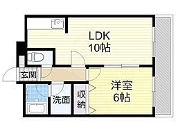 プチ・フルール千 1LDKの間取図画像
