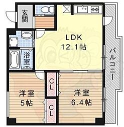 ガーデンシティ柳ケ崎 2LDKの間取図画像