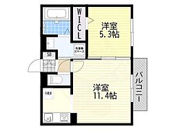 Lumiere du Soir Un 1LDKの間取図画像