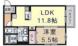 メゾン・サンセリテ 1LDKの間取図画像