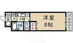 コーポ吉井 1Kの間取図画像