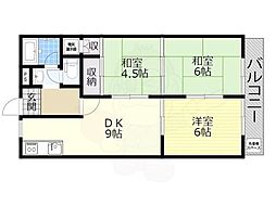 藤マンション 3DKの間取図画像