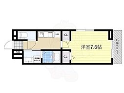 アロッジオ瀬田 1Kの間取図画像
