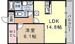 ハートフル瀬田 1LDKの間取図画像