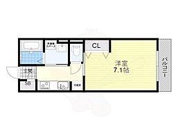 チェリーブロッサム勝部 1Kの間取図画像