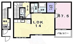 ボヌールエテルノ 1LDKの間取図画像