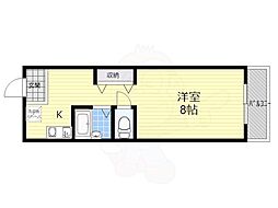 サンダンス 1Kの間取図画像