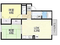 リアルコンフォート2 2LDKの間取図画像