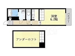レジーナ野洲 1Kの間取図画像