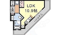 ヴォールレーベン ワンルームの間取図画像