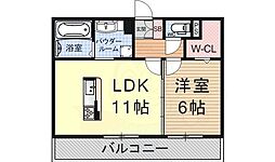 ハイドンホーフ 1LDKの間取図画像