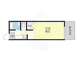 アリエッタ草津 1Kの間取図画像