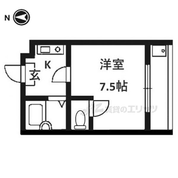 京都府宇治市小倉町天王(賃貸マンション1K・1階・18.63㎡)の写真 その2