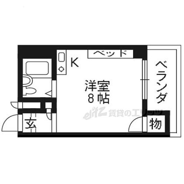 パレＨＳＰ 308｜京都府向日市寺戸町久々相(賃貸マンション1R・3階・19.44㎡)の写真 その2