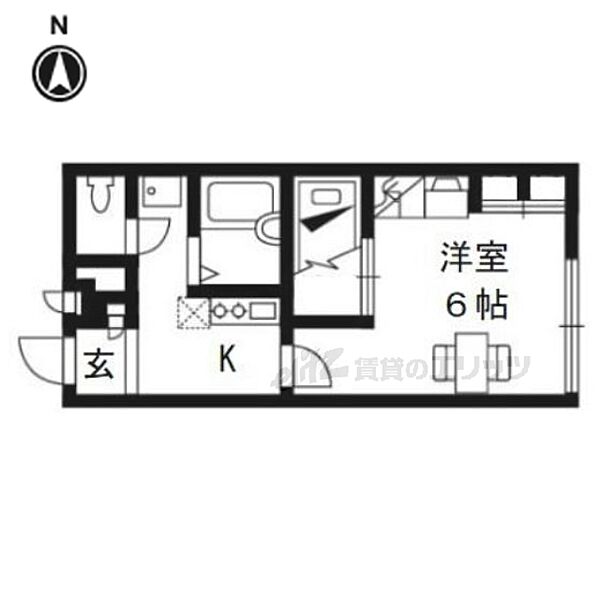 レオパレス洛南 202｜京都府京都市南区吉祥院仁木ノ森町(賃貸アパート1K・2階・20.28㎡)の写真 その2