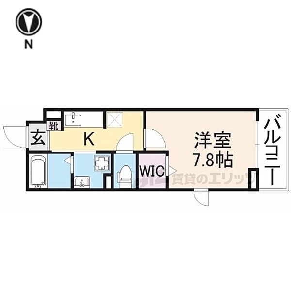 京都府京都市伏見区下鳥羽中三町(賃貸アパート1K・2階・28.62㎡)の写真 その2