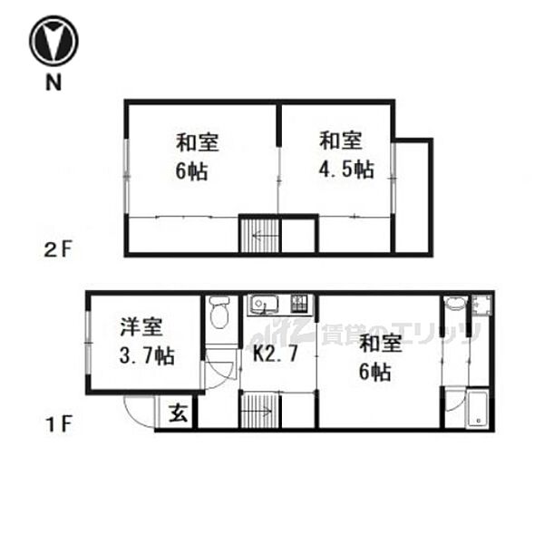 音羽八ノ坪4-10戸建 ｜京都府京都市山科区音羽八ノ坪(賃貸一戸建4K・1階・56.18㎡)の写真 その2