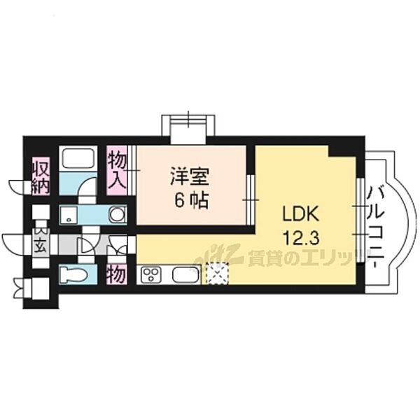 サンパルク伏見桃山 702｜京都府京都市伏見区深草善導寺町(賃貸マンション1LDK・7階・43.65㎡)の写真 その2