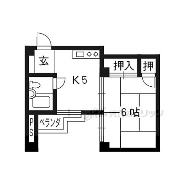 ヴィラ勧修寺 101｜京都府京都市山科区勧修寺西金ヶ崎(賃貸マンション1DK・1階・25.02㎡)の写真 その2