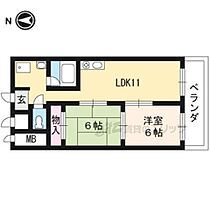 勧修寺ハイツ 111 ｜ 京都府京都市山科区小野西浦（賃貸マンション2LDK・1階・55.08㎡） その2