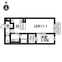 アコード勧修 203 ｜ 京都府京都市山科区勧修寺瀬戸河原町（賃貸アパート1LDK・2階・37.89㎡） その2