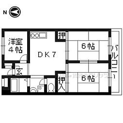 ラフォーレＫＥＧＯ 3階3DKの間取り