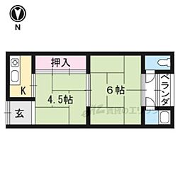 小林荘 2Kの間取図画像