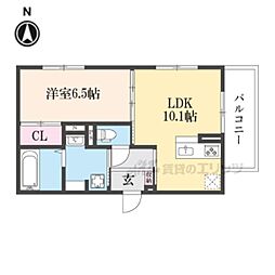 レオパレス伏見 1LDKの間取図画像