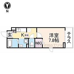 エアリーガーデン 1Kの間取図画像