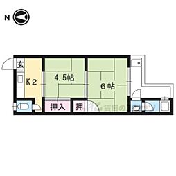第二グリンハウス杉 2Kの間取図画像