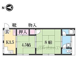 みゆき荘 2Kの間取図画像