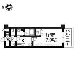アスヴェル京都東寺前 1Kの間取図画像