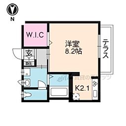 アーバンコートハヤシ 1Kの間取図画像