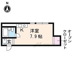 RUFF京町 ワンルームの間取図画像