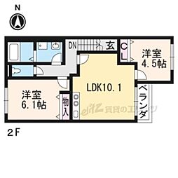 リオグランデ 2LDKの間取図画像