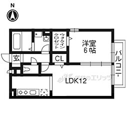 グランパルク 1LDKの間取図画像