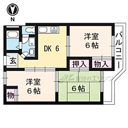 コーポラス大洋向島 3DKの間取図画像