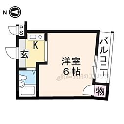 メゾンドエプーゼ 1Kの間取図画像