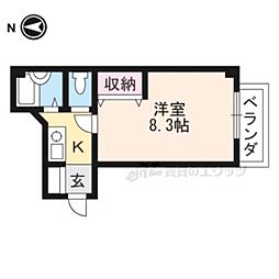 ルシェール四ノ宮 1Kの間取図画像