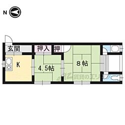 マンション松久 2Kの間取図画像