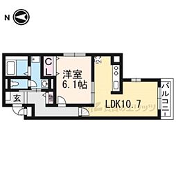 Grange四条大宮 1LDKの間取図画像
